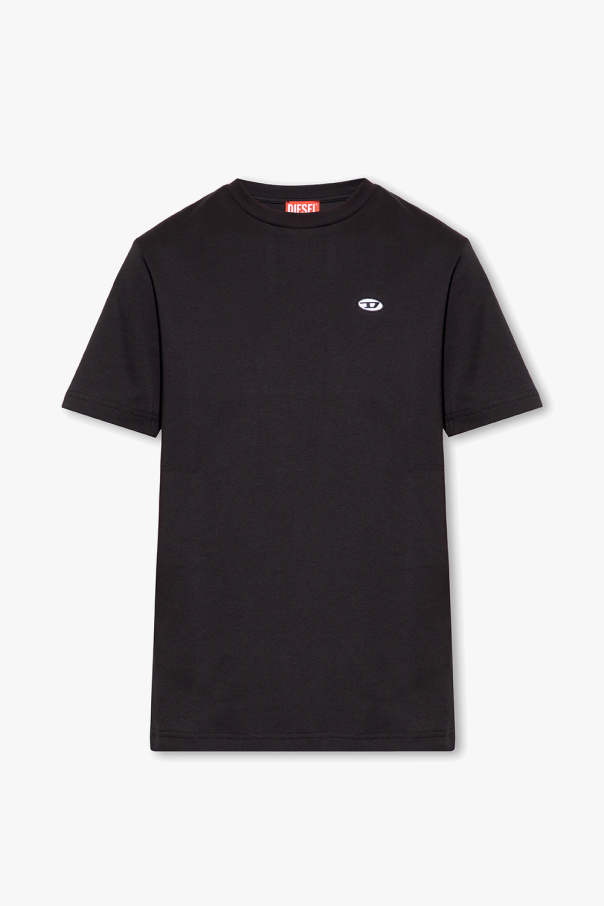 Diesel Men's T-Shirt - T-JUST-DOVAL-PJ, Off-White, Medium, Casual Undershirt